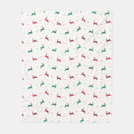 Flies Reindeer Fleece Blanket