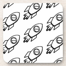 Flies Rocket Sketch Mönster Underlägg