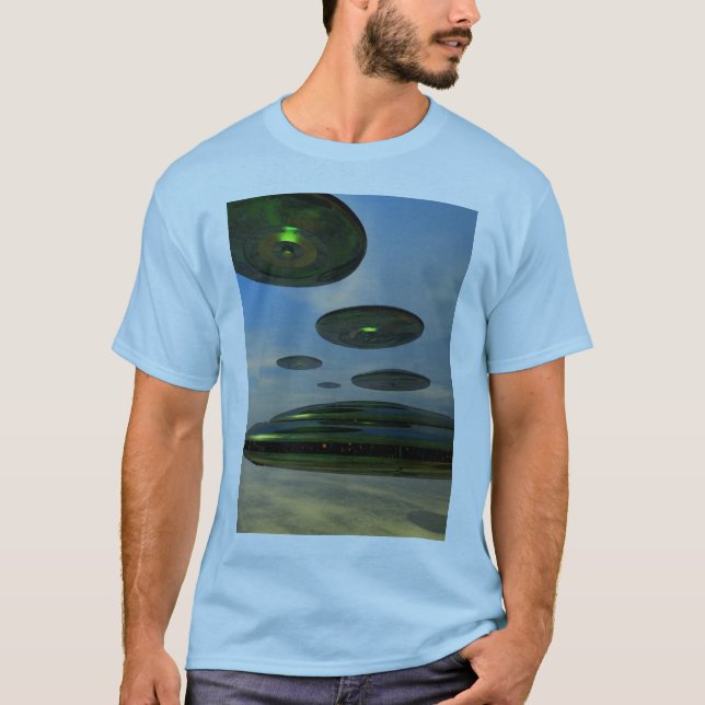 Flies Saucer Fleet T-Shirt (Framsida)