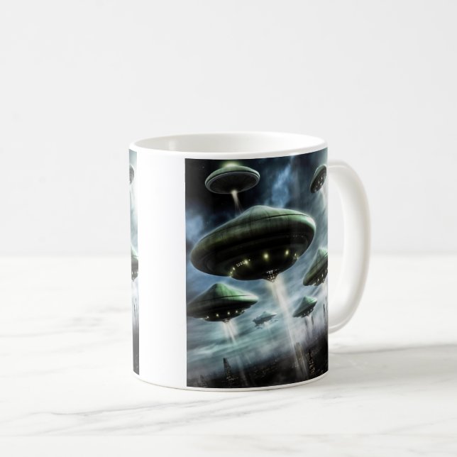 Flies Saucer Invasion Kaffemugg (Framsida höger)