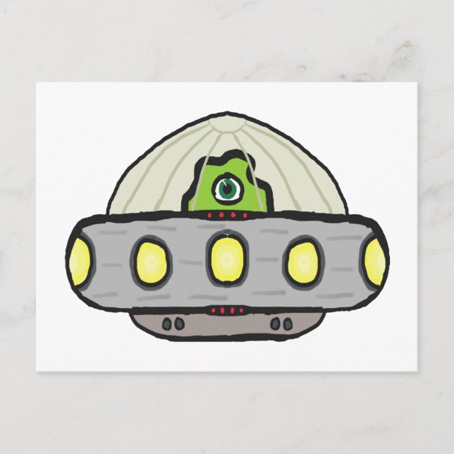 Flies Saucer Vykort (Framsida)