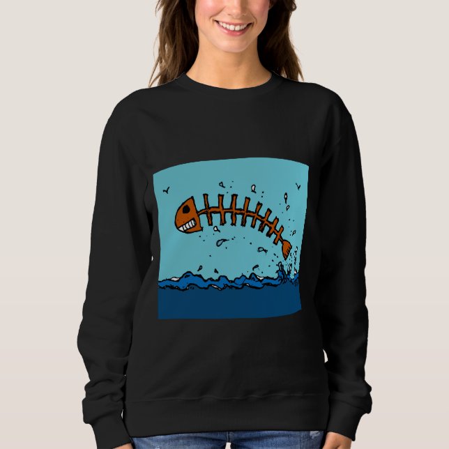 Flies Skelefish T Shirt (Framsida)