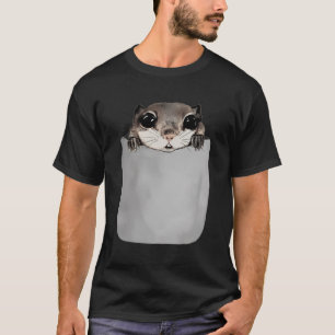 Flies Squirrel Faux Pocket Rädda djuren T Shirt