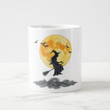Flies Witch Silhouette Mugg