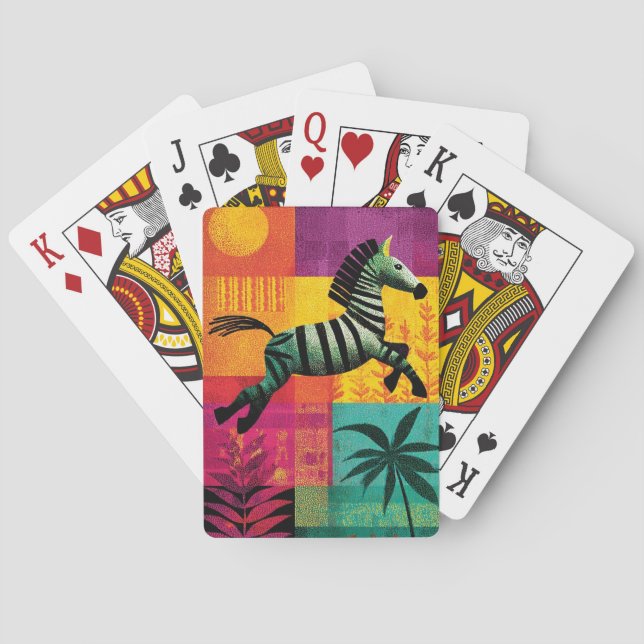 Flies Zebra Jungle Pop Casinokort (Baksidan)