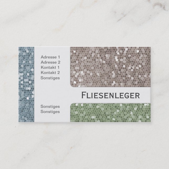 Fliesen- Visitkort (Framsida)