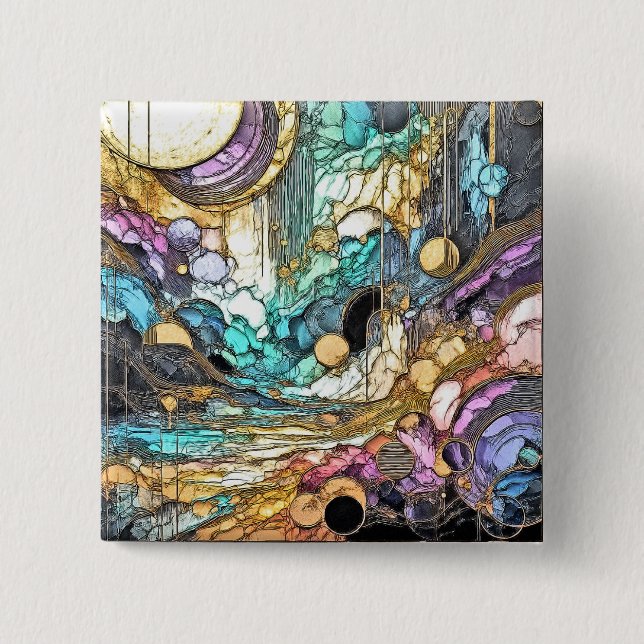 Fliesender Goldfluss Knapp (Framsida)