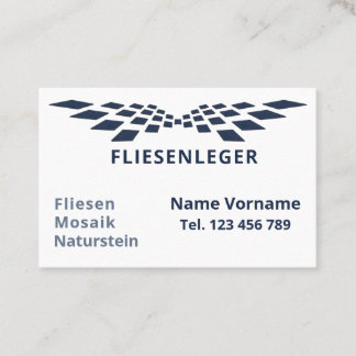Fliesenleger Handwerker Visitkort