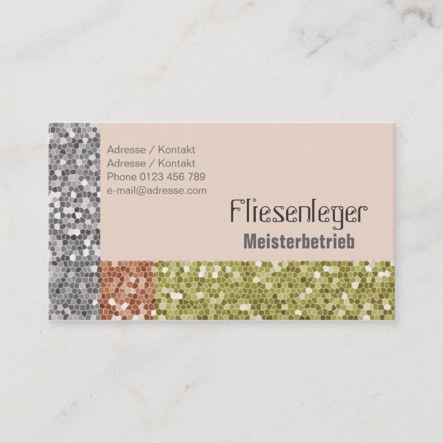 Fliesenmeister Visitkort (Framsida)
