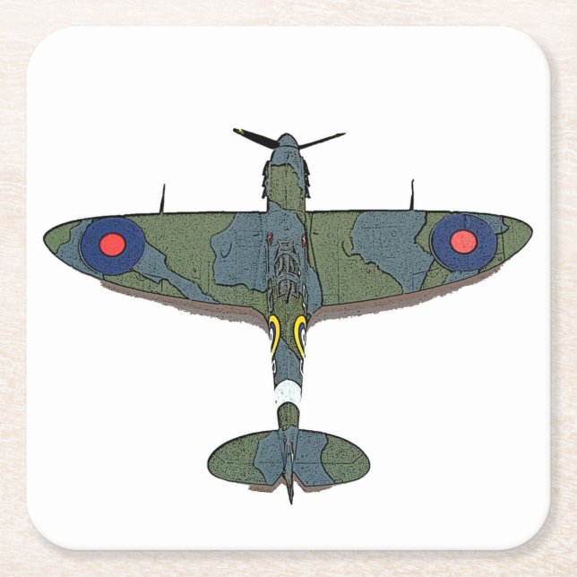 Flight 5-kust underlägg papper kvadrat (Framsidan)