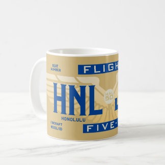 Flight 5-O (HAL50) HNL till JFK Kaffemugg