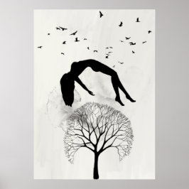 Flight Abstrakt Dream Artist Collage Poster