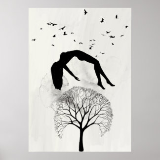 Flight Abstrakt Dream Artist Collage Poster