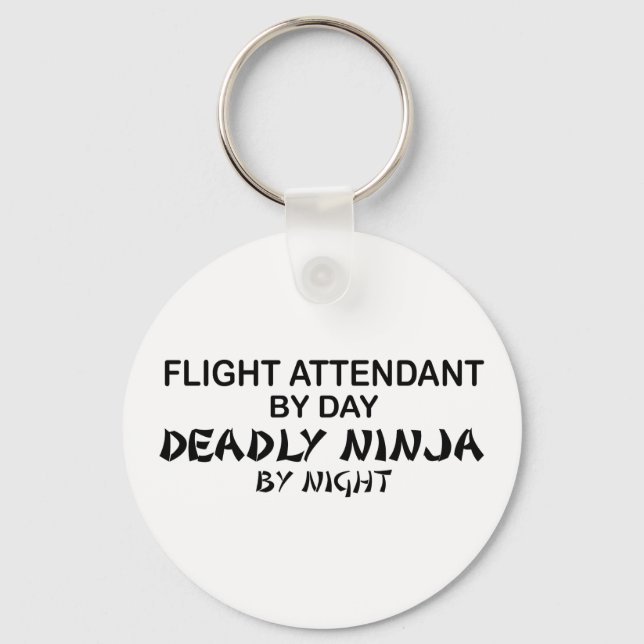 Flight Attendant Deadly Ninja Nyckelring (Framsida)