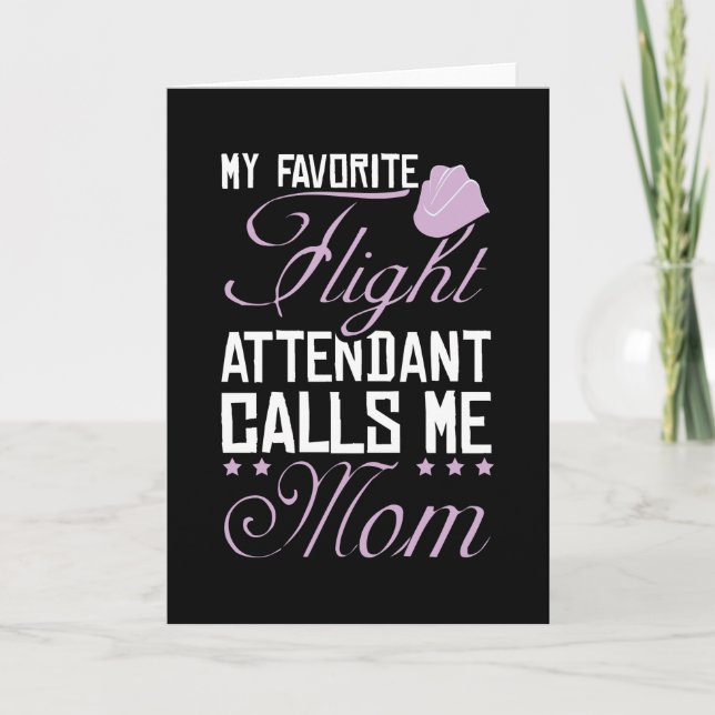 Flight Attendant Mamma Kort (Framsida)