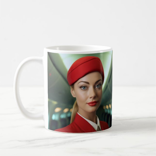 Flight Attendant Personlig mugg Gift (Vänster)