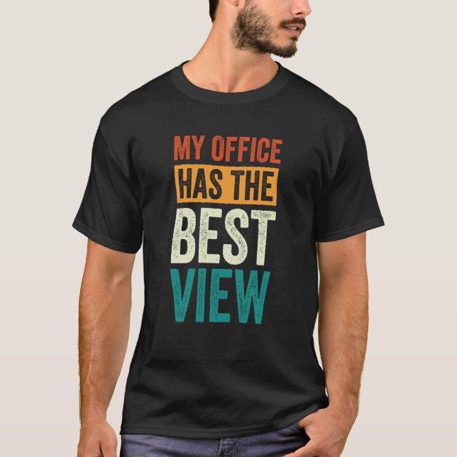 Flight Attendant Pilot My Office Has The Best View T Shirt (Framsida)