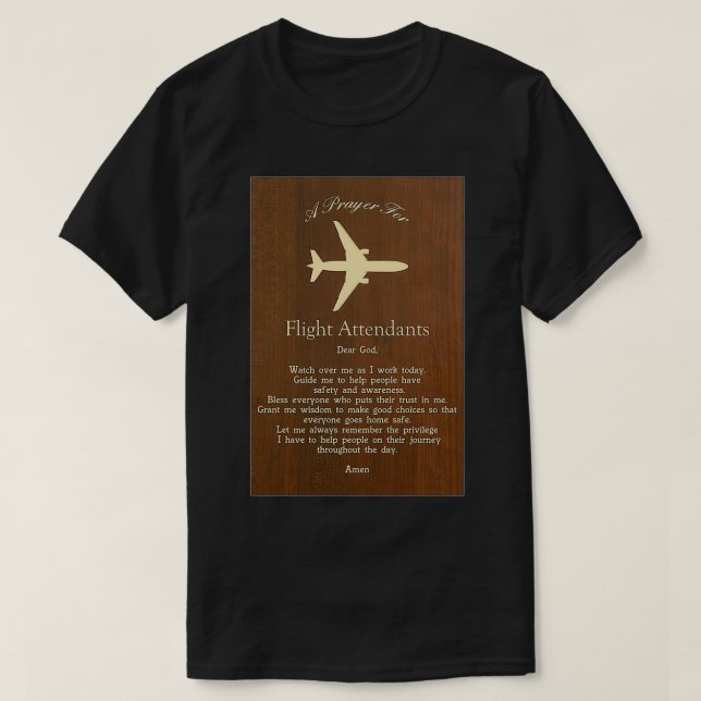 Flight Attendant Prayer T Shirt (Design framsida)