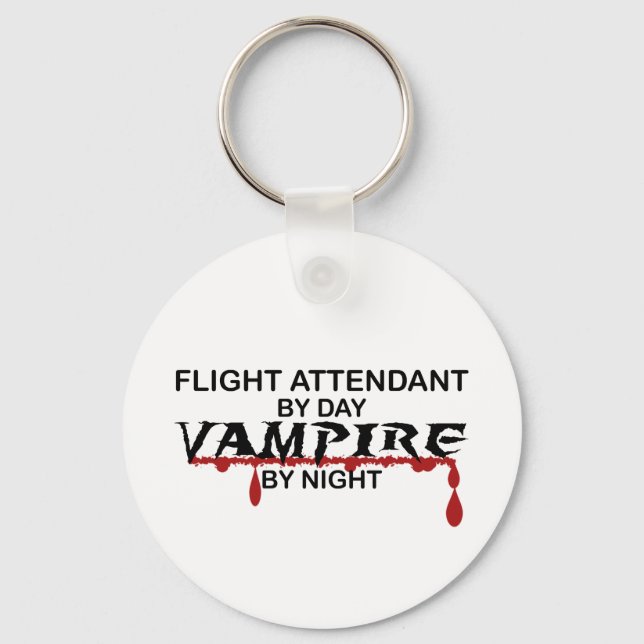 Flight Attendant Vampire by Night Nyckelring (Framsida)