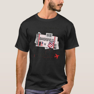 Flight Biljett Bakersfield Girl Bakersfield Boardi T Shirt