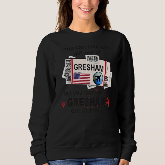 Flight Biljett Gresham Girl från Gresham Boarding T Shirt (Framsida)