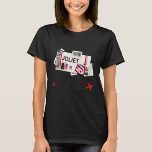 Flight Biljett Joliet Girl från Joliet Boarding P T Shirt
