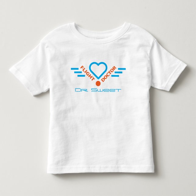 Flight Doktor Symbol med ditt namn T Shirt (Framsida)
