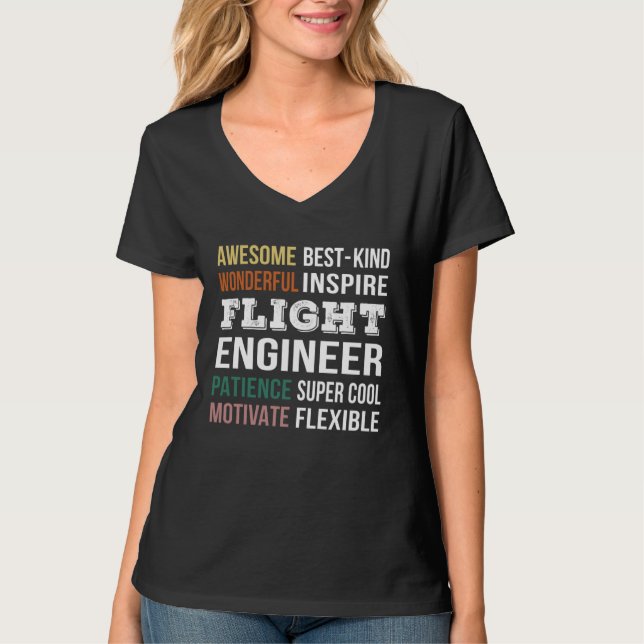 Flight Engineer  Appreciation T Shirt (Framsida)