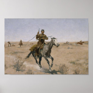 Flight - Frederic Remington 1895 Poster
