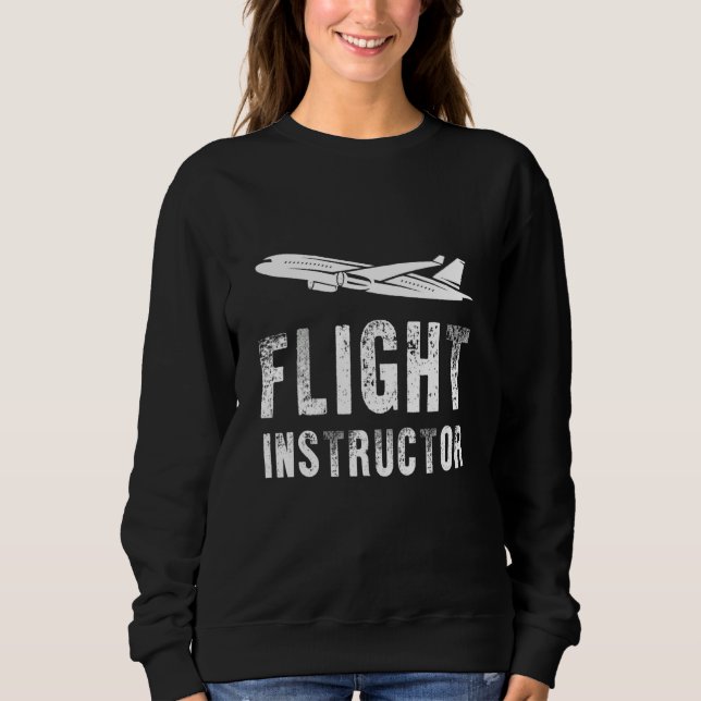 Flight Instructor  Airplane Pilot Flying T Shirt (Framsida)