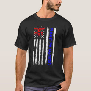 Flight Medic Ems Emt Nurse Sjukvårdare USA F T Shirt