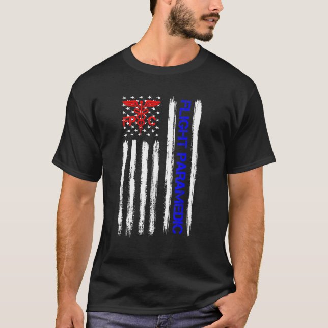 Flight Medic Ems Emt Nurse Sjukvårdare USA F T Shirt (Framsida)