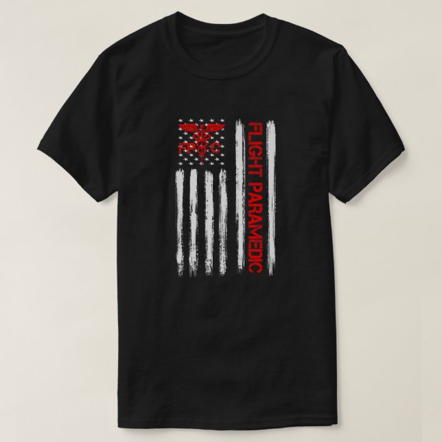 Flight Medic Ems Emt Nurse Sjukvårdare USA F T Shirt (Design framsida)