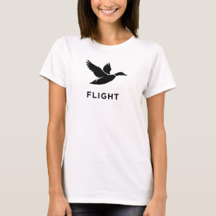 FLIGHT Minimalistisk Flygande Ank Silhuett Konst T Shirt