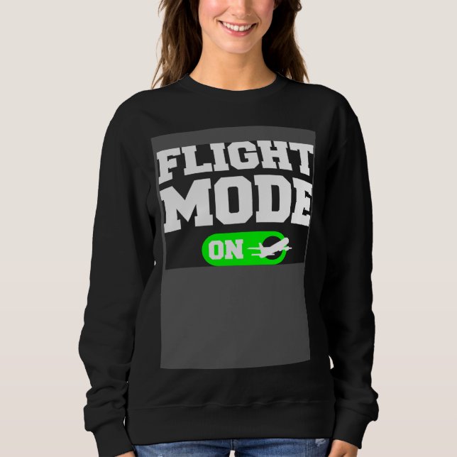 Flight Mode On Aviation Aviator Pilot T Shirt (Framsida)