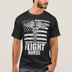 Flight Nurse American Flagga T Shirt