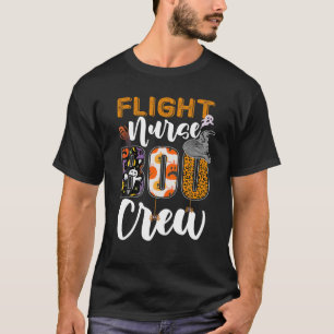 Flight Nurse Boo Crew Halloween Matching T Shirt
