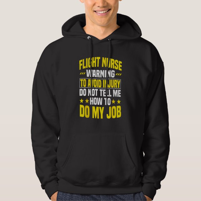 Flight Nurse RN Transport Worker Aeromedicine Warn Hoodie (Framsida)