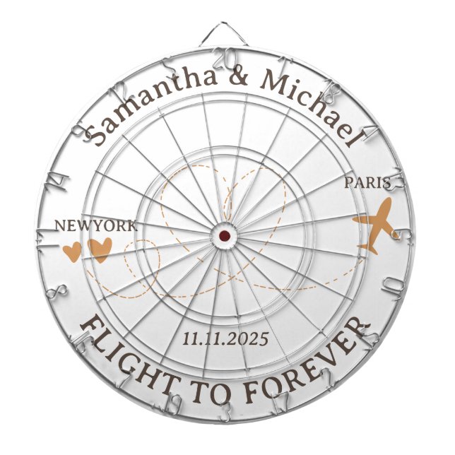 Flight Plane Travelling board Wedding Darttavla (Framsidan)