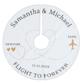 Flight Plane Travelling love Wedding christmas Julgransmatta Borstad Polyester