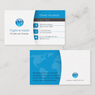 Flight Rental Flygningen Taxi Visitkort