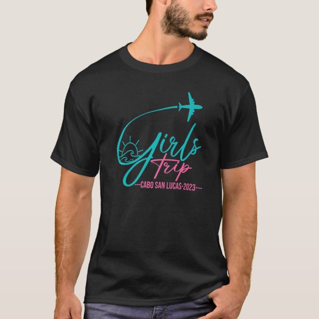 Flight Travel Cabo San Lucas Mexiko Matching Girls T Shirt (Framsida)