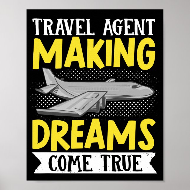 Flight Vacation Resa Travel Agent Skapar Dreams Poster (Framsidan)