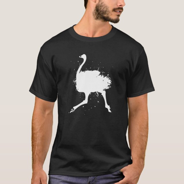 Flightless Bird Ornithology - Wildife Emu Ostrich T Shirt (Framsida)