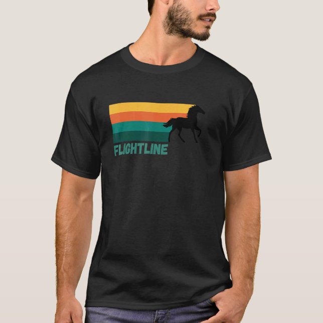 Flightline Black Thoroughborn Tävla Del Mar Sa T Shirt (Framsida)