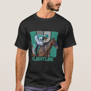 Flightline Horse Tävla Thoroughborn Del Mar Santa T Shirt