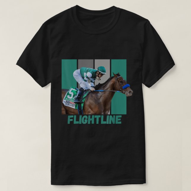 Flightline Horse Tävla Thoroughborn Del Mar Santa T Shirt (Design framsida)