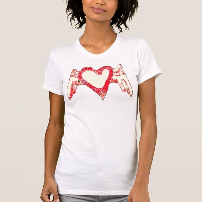 Flighty hjärta t shirt (Framsida)