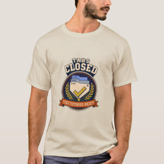 Flikar Stängda Retro Webbläsarhumor Märke T Shirt