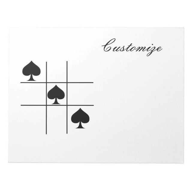 Fliken Black Spades Tic Toe Thunder_Cove Anteckningsblock (Framsida)